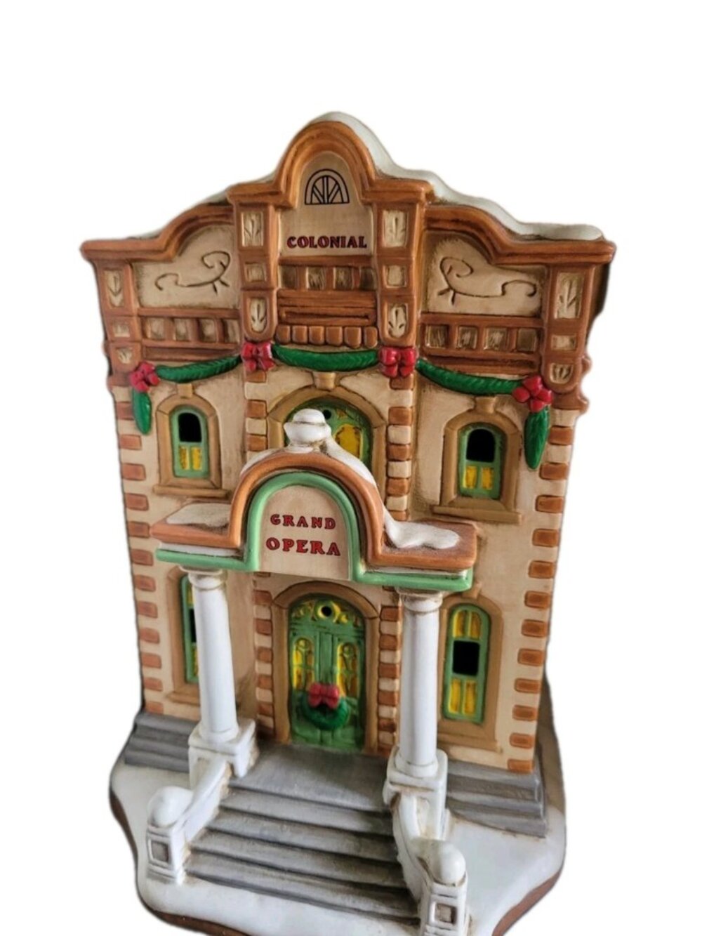 Grand Opera House Colonial Village Holiday Decor Vintage Lefton